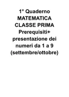 anteprima - Serie di lezioni - 1° Quaderno di MATEMATICA classe PRIMA - Pagina 1