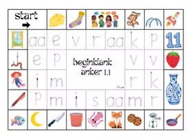 Voorbeeld - rol en schrijf beginklank anker start en 1 blokschrift rechtop - Pagina 3