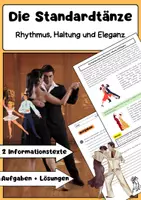 Vorschau - Arbeitsblätter - Standardtänze: Langsamer Walzer, Tango, Wiener Walzer - Deckblatt