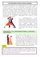 Vorschau - Arbeitsblätter - Standardtänze: Langsamer Walzer, Tango, Wiener Walzer - Seite 1
