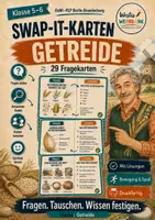 Vorschau - Spiele - SwapIt-Karten: Getreide – bewegtes Klassenspiel mit 29 Fragekarten für GeWi Klasse 5/6 - Deckblatt