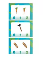 Aperçu - Inclusion - Cartes à pince – Associer quantités et nombres jusqu'à 2 | Motricité fine, maternelle dès 3 ans - Page 1