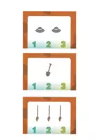 Aperçu - Inclusion - Cartes à pince – Associer quantités et nombres jusqu'à 3 | Motricité fine, maternelle dès 3 ans - Page 1