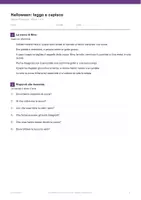 anteprima - Esercizi - 🎃 Halloween: leggo e capisco, 4 letture con soluzioni - Pagina 1
