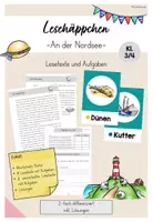 Vorschau - Arbeitsblätter - Lesetexte mit Fragen: An der Nordsee (Kl. 3/4) - Deckblatt