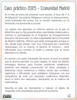 Vista previa - Otros - CASO PRÁCTICO 2025 OPOSICIONES MADRID orientación educativa - página 1
