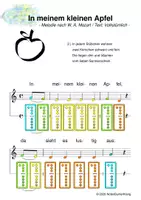 Vorschau - Arbeitsblätter - (A) In meinem kleinen Apfel - Weihnachten - Singen, Glockenspiel, Blockflöte / Kinderlieder - Spielend leichter Einstieg für Anfänger / Bunte Noten Rainbow A - Deckblatt