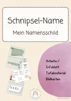 Vorschau - Mal- und Bastelvorlagen - Schnipselname - Das kreative Namensschild - Deckblatt