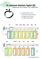 Vorschau - Arbeitsblätter - (B) In meinem kleinen Apfel - Weihnachten - Singen, Glockenspiel, Blockflöte / Kinderlieder - Spielend leichter Einstieg für Anfänger / Bunte Noten Rainbow B - Deckblatt