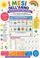 anteprima - Esercizi - Kit mesi dell'anno - impariamo i mesi con i compleanni - Pagina di copertina