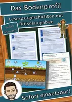 Vorschau - Arbeitsblätter - Das Bodenprofil – Lesespurgeschichte mit Rätselaufgaben (Klasse 8) - Deckblatt