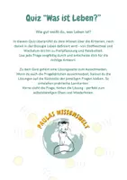 Vorschau - Arbeitsblätter - Quiz Was ist Leben? - Seite 1