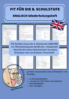 Vorschau - Arbeitsblätter - Englisch Wiederholung Sommerferien – Fit für die 8. Schulstufe | Englisch | 8. Schulstufe - Deckblatt