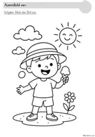 Vorschau - Mal- und Bastelvorlagen - Ausmalbilder Sommer Vorschule | Kita Mal- und Bastelvorlagen kostenlos - Seite 3