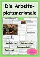 Vorschau - Stundenentwürfe - Die Arbeitsplatzmerkmale - Berufe unter der Lupe - Deckblatt