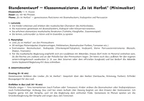 Vorschau - Stundenentwürfe - Es ist Herbst - Klassenmusizieren leicht gemacht Liedbegleitung - Seite 2