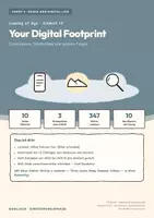 Vorschau - Arbeitsblätter - Your Digital Footprint — Englisch E-Phase, Einheit 13 Datenspuren, Sichtbarkeit und spätere Folgen - Deckblatt