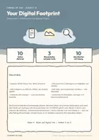 Vorschau - Arbeitsblätter - Your Digital Footprint — Englisch E-Phase, Einheit 13 Datenspuren, Sichtbarkeit und spätere Folgen - Seite 1
