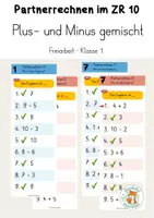 Vorschau - Spiele - Partnerrechnen Klasse 1 wachsendes Materialpaket - Seite 1