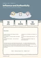 Vorschau - Arbeitsblätter - Influence and Authenticity — Englisch E-Phase, Einheit 14 - Werbung, Vertrauen und der Wert von Echtheit - Seite 1