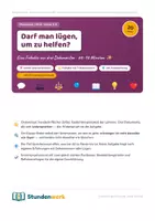 Vorschau - Arbeitsblätter - Notlüge Dilemma Ethik Klasse 7 Klasse 8 - Deckblatt