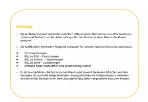 Vorschau - Arbeitsblätter - Klettaufgaben: Eulen und Farben - Seite 2