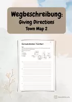 Vorschau - Arbeitsblätter - AB Wegbeschreibung Englisch - Giving Directions (Town Map 2) - Deckblatt