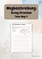 Vorschau - Arbeitsblätter - AB Wegbeschreibung Englisch - Giving Directions (Town Map 4) - Deckblatt