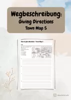 Vorschau - Arbeitsblätter - AB Wegbeschreibung Englisch - Giving Directions (Town Map 5) - Deckblatt