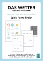 Vorschau - Spiele - Paare finden | German/DaZ | Wetter/Weather - Deckblatt