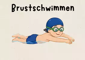 Vorschau - Poster - Brusttechnik: Brustbeinschlag und Brustarmbewegung - Seite 1