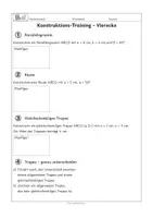 Vorschau - Arbeitsblätter - Vierecke konstruieren & mit Eigenschaften begründen: Übung - Seite 1