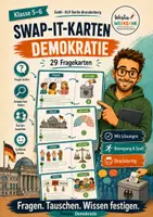 Vorschau - Spiele - Swap-it-Kartenspiel: Demokratie & Mitbestimmung – bewegtes Klassenspiel für GeWi 5/6 | Farbe & S/W | Duplex- und manueller Druck - Deckblatt