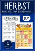Vorschau - Spiele - Herbst Bingo Spiel - Finde eine Person, die… - Deckblatt