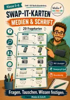 Vorschau - Spiele - Swap-it-Kartenspiel: Medien & Schrift – bewegtes Klassenspiel für GeWi 5/6 | 29 Karten | Farbe | s/w | Duplex- und manueller Druck - Deckblatt