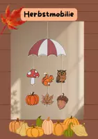 Vorschau - Mal- und Bastelvorlagen - Herbstmobilie - Kunst für den Herbst - Deckblatt