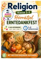 Vorschau - Stundenentwürfe - Erntedank Hörrätsel | Erntedankfest | Förderschule & Grundschule | Religion Klasse 2-5 - Deckblatt