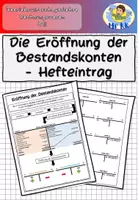 Vorschau - Arbeitsblätter - Eröffnung der Bestandskonten BwR 8 II Lehrplan Plus - Hefteintrag - Deckblatt