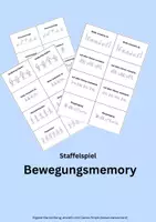 Vorschau - Spiele - Bewegungsmemory (als Staffelspiel) - Deckblatt