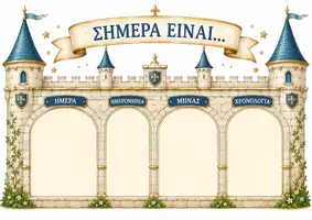 Προεπισκόπηση - Άλλος τύπος υλικού - Σετ Ρουτίνας Τάξης με Θέμα το Κάστρο | Ημερολόγιο, Καιρός, Παρουσίες, Γενέθλια & Διακόσμηση - Σελίδα 2