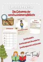 Vorschau - Arbeitsblätter - Lesedetektiv: Wer hat die Waldkiste geklaut? Lesespiel - Deckblatt