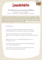 Vorschau - Arbeitsblätter - Lesedetektiv: Wer hat die Waldkiste geklaut? Lesespiel - Seite 1
