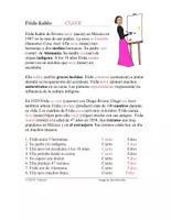 Vorschau - Arbeitsblätter - Frida Kahlo Biographie auf Spanisch: Imperfecto o Pretérito? - Seite 1