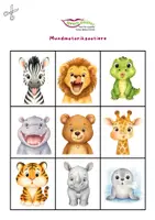 Vorschau - Bildkarten - Mundmotorik Zootiere - Seite 1
