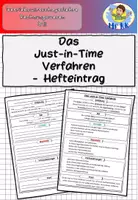 Vorschau - Arbeitsblätter - Das Just-in-Time-Verfahren BwR 8 II Lehrplan Plus - Hefteintrag - Deckblatt