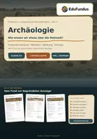 Vorschau - Stundenentwürfe - Steinzeit 5/6: Archäologie und Funde - Deckblatt