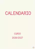 Vista previa - Decoración del aula - CALENDARIO PARA EL AULA, CURSO 2026/2027 - página 1