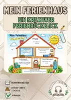 Vorschau - Mal- und Bastelvorlagen - Mein Ferienhaus - Ein Kreativer Ferienrückblick - Deckblatt