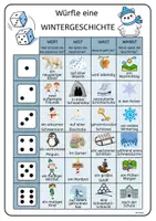 Vorschau - Arbeitsblätter - WÜRFELGESCHICHTE - Schreibe eine Wintergeschichte - Deckblatt
