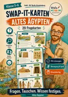 Vorschau - Spiele - 🃏 SwapIt-Kartenspiel: Altes Ägypten – 29 Fragekarten | Lernen mit Bewegung | GeWi Klasse 5–6 - Deckblatt